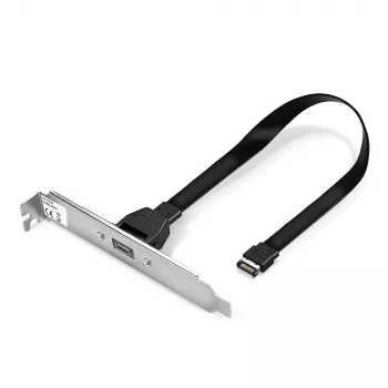 Lindy Single Port USB 3.1 Gen 2 Type C Back Plate, 0,45 m, USB A, isane, isane, 0–65 °C, 0–70 °C