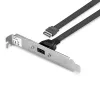 Lindy Single Port USB 3.1 Gen 2 Type C Back Plate, 0,45 m, USB A, isane, isane, 0–65 °C, 0–70 °C