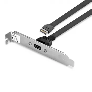 Lindy Single Port USB 3.1 Gen 2 Type C Back Plate, 0,45 m, USB A, isane, isane, 0–65 °C, 0–70 °C