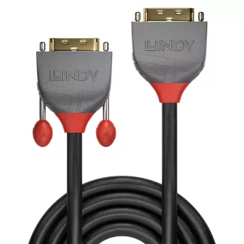 Lindy 2m DVI-D Dual Link pikenduskaabel, Anthra Line, 2 m, DVI-D, DVI-I, isane, emane, must