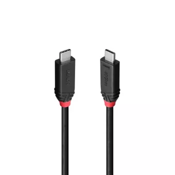 Lindy 2m USB4 240W Type C kaabel, Must Line, 2 m, USB C, USB C, USB4 Gen 3x2, 40 Gbit/s, must