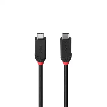 Lindy 2m USB4 240W Type C kaabel, Must Line, 2 m, USB C, USB C, USB4 Gen 3x2, 40 Gbit/s, must