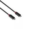 Lindy 2m USB4 240W Type C kaabel, Must Line, 2 m, USB C, USB C, USB4 Gen 3x2, 40 Gbit/s, must