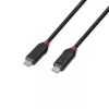 Lindy 2m USB4 240W Type C kaabel, Must Line, 2 m, USB C, USB C, USB4 Gen 3x2, 40 Gbit/s, must