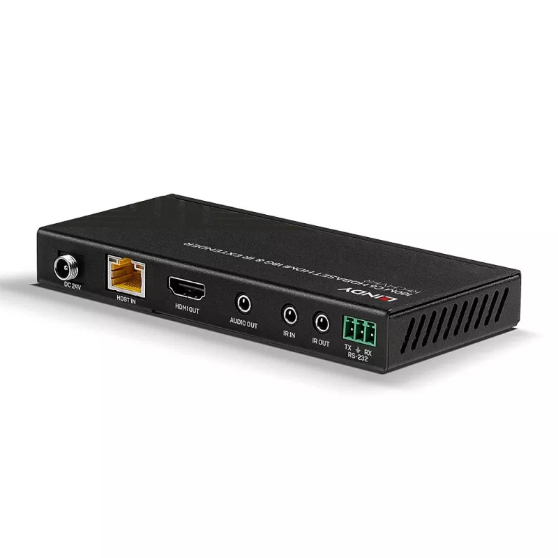 Lindy 100m Cat.6 HDMI 4K60, IR ja RS-232 HDBaseT pikendaja, vastuvõtja