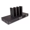 Lindy 150m Cat.6 4x4 HDMI 4K60 HDBaseT maatrikspikendaja, 3840 x 2160 pikslit, AV-saatja ja -vastuvõtja, 150 m, juhtmega, must, HDCP