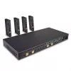 Lindy 150m Cat.6 4x4 HDMI 4K60 HDBaseT maatrikspikendaja, 3840 x 2160 pikslit, AV-saatja ja -vastuvõtja, 150 m, juhtmega, must, HDCP