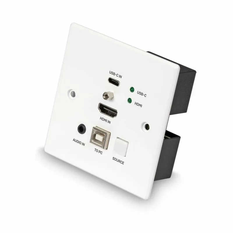 Lindy 150m Cat.6 HDMI 4K60 ja Type C HDBaseT UK seinapistik KVM pikendaja, saatja