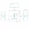 Lindy 150m Cat.6 HDMI 4K60 ja Type C HDBaseT UK seinapistik KVM pikendaja, saatja