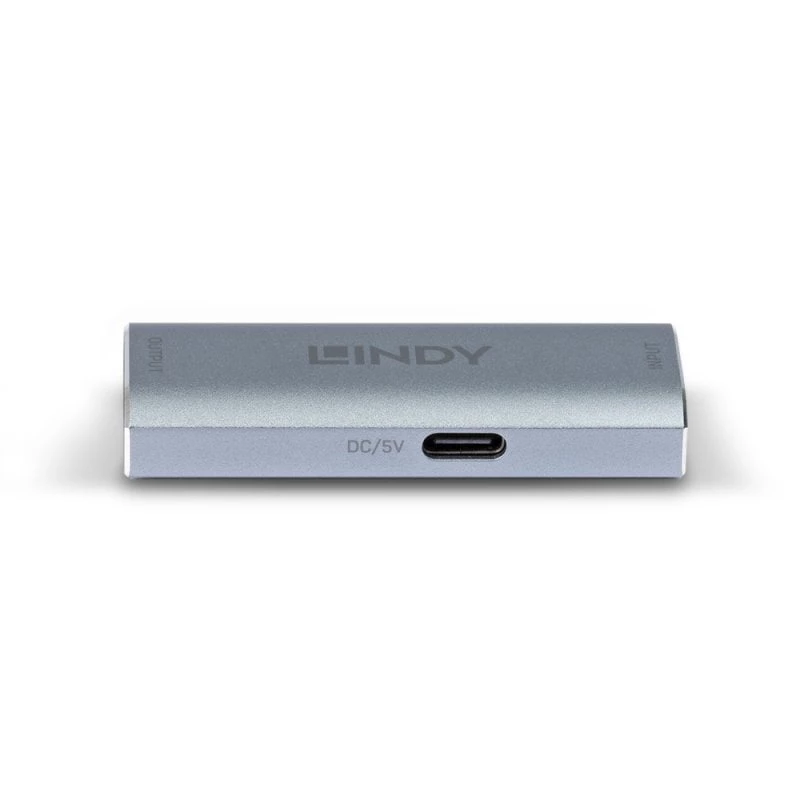 Lindy DisplayPort 1.4 repiiter, 7680 x 4320 pikslit, AV-repiiter, 40 m, juhtmega, hõbedane