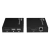 Lindy HDMI, KVM ja IR üle IP pikendaja, saatja ja vastuvõtja, juhtmega, 150 m, Cat5e, Cat6, must, metallist