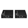 Lindy HDMI, KVM ja IR üle IP pikendaja, saatja ja vastuvõtja, juhtmega, 150 m, Cat5e, Cat6, must, metallist
