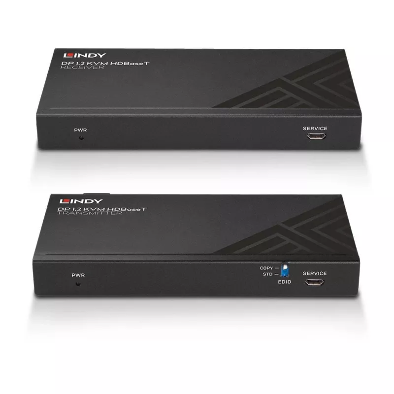 Lindy 150m Cat.6 DisplayPort 1.2, USB, IR ja RS-232 HDBaseT KVM pikendaja
