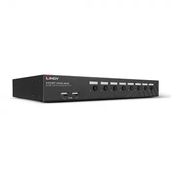 Lindy 39538 KVM-lüliti Rack-kinnitus Must