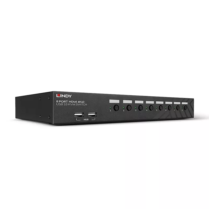 Lindy 39538 KVM-lüliti Rack-kinnitus Must