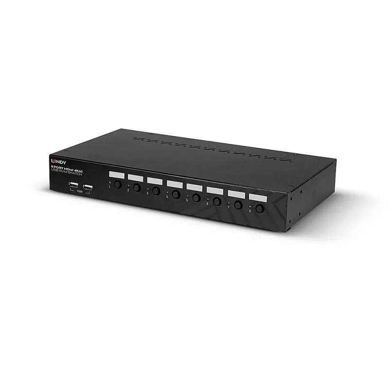 Lindy 39538 KVM-lüliti Rack-kinnitus Must