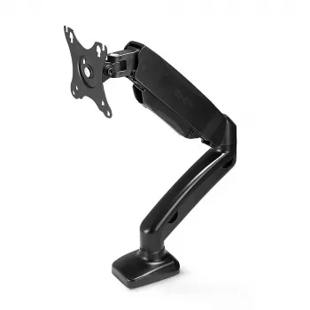 Lindy Single Display Gas-Spring Desktop Mount, 6,5 kg, 43,2 cm (17 tolli), 68,6 cm (27 tolli), 75 x 75 mm, 100 x 100 mm, Must