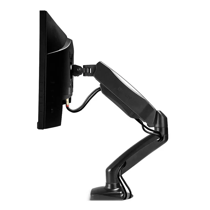 Lindy Single Display Gas-Spring Desktop Mount, 6,5 kg, 43,2 cm (17 tolli), 68,6 cm (27 tolli), 75 x 75 mm, 100 x 100 mm, Must