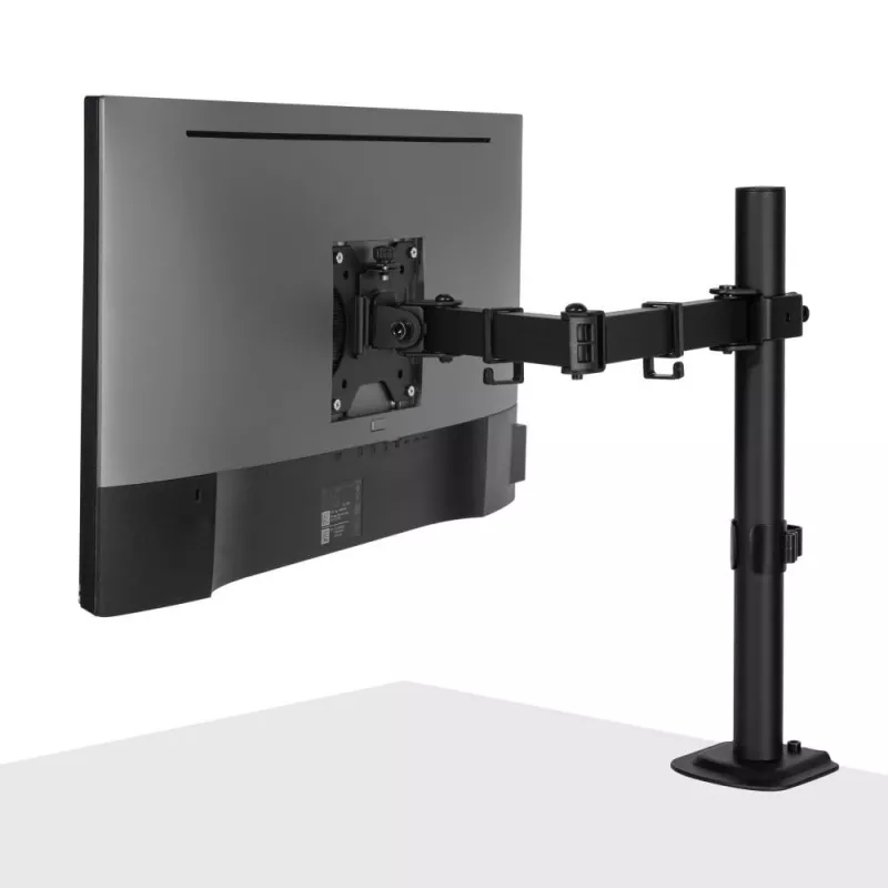 Lindy üksik reguleeritav kuvari kinnitus, 8 kg, 33 cm (13 tolli), 81,3 cm (32 tolli), 75 x 75 mm, 100 x 100 mm, must