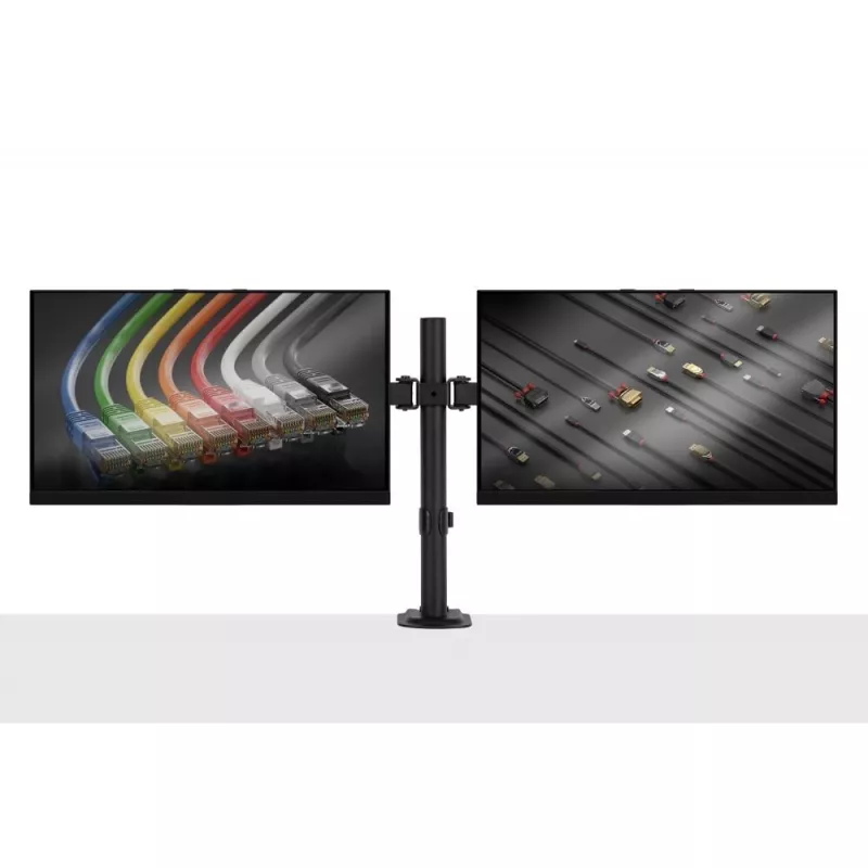 Lindy Dual Adjustable Display Mount, 8 kg, 33 cm (13 tolli), 81,3 cm (32 tolli), 75 x 75 mm, 100 x 100 mm, Must