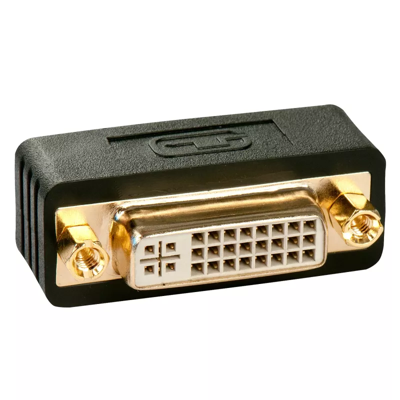 Lindy Premium DVI-D ühendusadapter, isane emasele, DVI-I, DVI-D, must