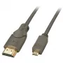 Lindy 0,5m High Speed Micro HDMI-HDMI-kaabel, 0,5 m, HDMI tüüp A (standard), HDMI tüüp D (mikro), 3D, 10,2 Gbit/s, must