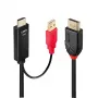 Lindy 0,5 m HDMI-DisplayPort kaabel, 0,5 m, DisplayPort, HDMI + USB, isane, emane, kullatud