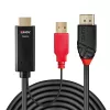 Lindy 0,5 m HDMI-DisplayPort kaabel, 0,5 m, DisplayPort, HDMI + USB, isane, emane, kullatud