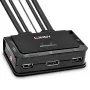 Lindy 2-pordiline DisplayPort 1.2, USB 2.0 ja audiokaabli KVM-lüliti