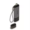Lindy USB 3.2 Type C and A SD / MicroSD mälukaardilugeja, MiniSD, SD, Must, Hall, 5000 Mbit/s, USB 3.2 Gen 1 (3.1 Gen 1) Type-A/USB-C, 78.5 mm, 22.5 mm