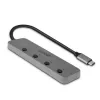 Lindy 4-pordiline USB 3.2 tüüp C jaotur sisse/välja lülititega