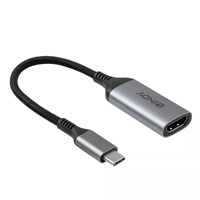 Lindy 43428 videokaabli adapter 0,15 m USB-C tüüpi HDMI Hall