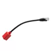 Lindy 0,2 m RJ-45 Cat.6A eemaldatav adapter, 0,2 m, Cat6a, RJ-45, RJ-45, must, punane