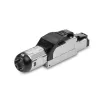 Lindy RJ-45 Cat.6/6A tööriistavaba välilõpetuspistik, RJ45, must, hõbedane, metall, CE, REACH, RoHS, UKCA, 240 g, 133 mm