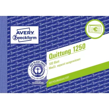 Arvestusvorm/raamat A6 Avery 1250