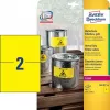 Isekleepuv silt Avery L6130-20 Ristkülik Kollane