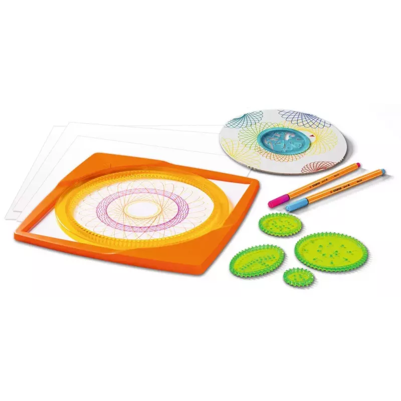 Laste spirograaf Ravensburger 297740 šablooni ja 2 markeriga, mitmevärviline, vanusele 6+