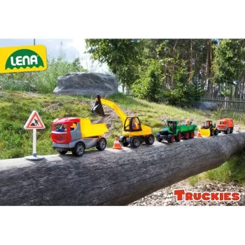 Lena Truckies Prügiauto, Veoauto, 2 a, Plastik, Hall, Oranž
