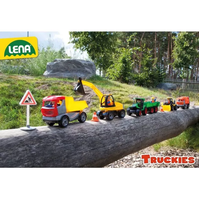 Lena Truckies Prügiauto, Veoauto, 2 a, Plastik, Hall, Oranž