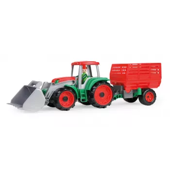 Mängutraktor koos heinahaagisega Lena Truxx 04428 avatud karp – plastist mängukomplekt