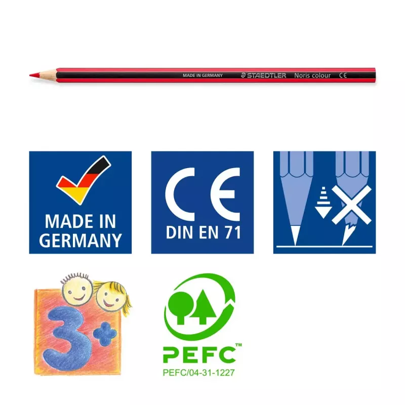 Värvilised pliiatsid Staedtler 185 SET9 Saksamaa