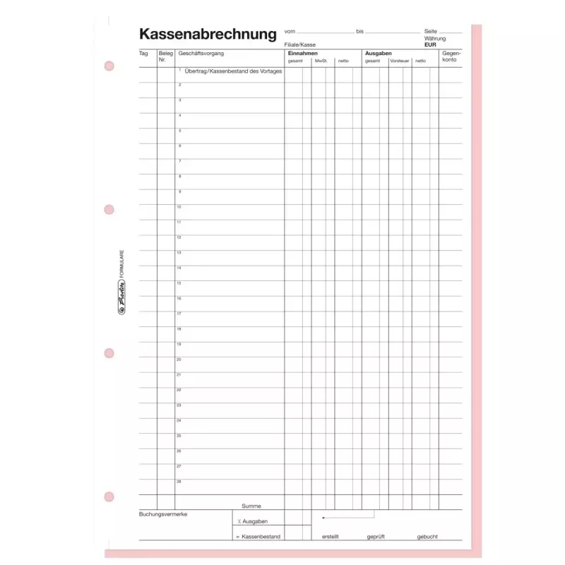 Raamatupidamisraamat Herlitz 882415 A4 100 lehekülge
