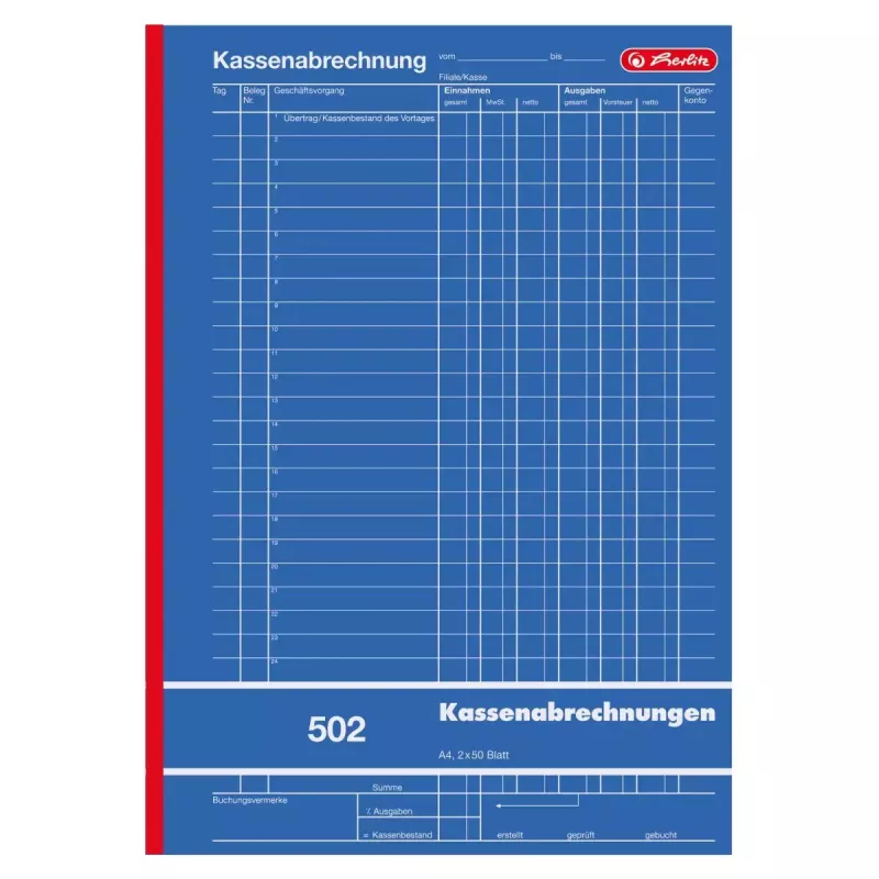 Raamatupidamisraamat Herlitz 882415 A4 100 lehekülge