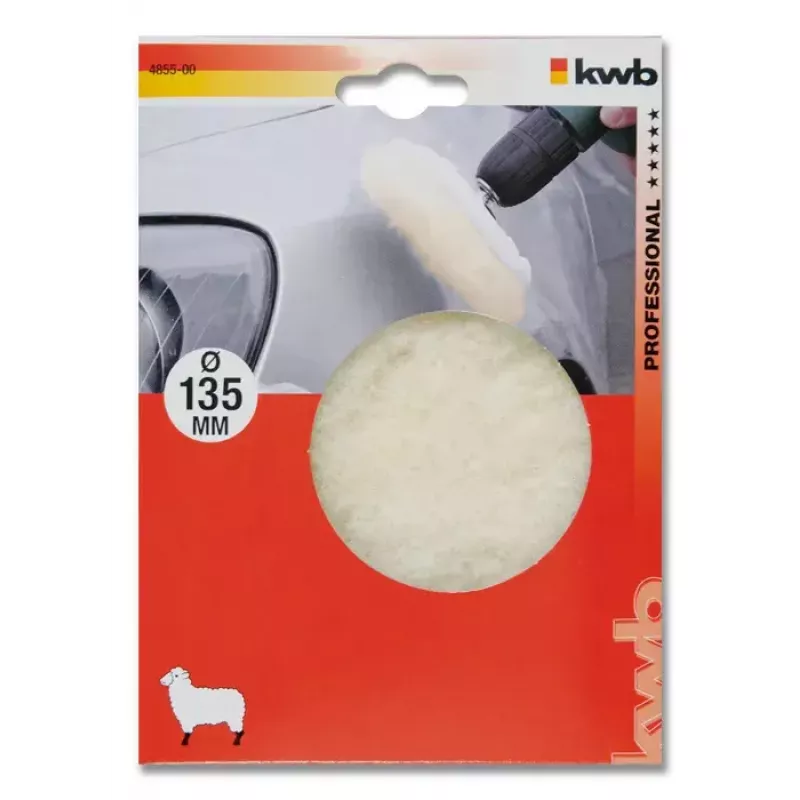 Poleerimiskäsn KWB 485500 — poleerimistald, tööläbimõõt 13,5 cm, valge