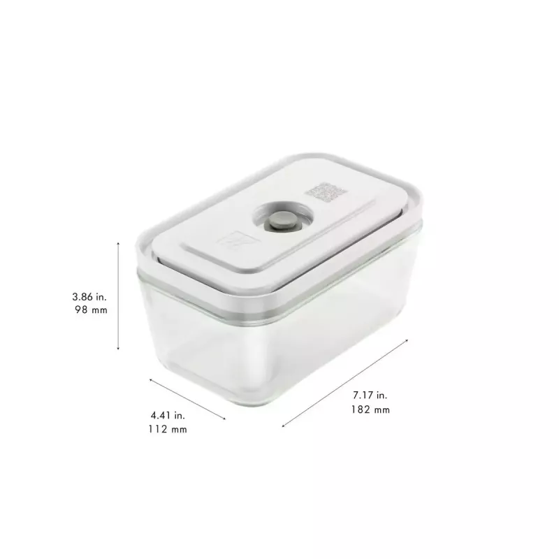 Toiduhoidik ZWILLING FRESH & SAVE Ristkülikukujuline 0,9 L, klaasnõu lukustatava plastkaantega, ahju-/mikrolaine-/külmikukindel