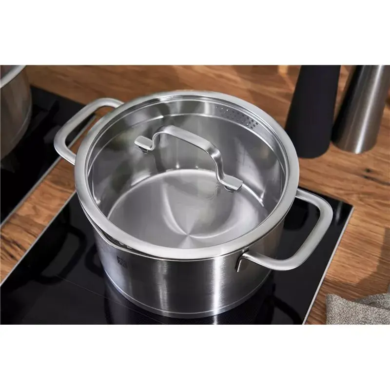 ZWILLING Multi Pot TrueFlow 66920-004-0 — roostevabast terasest pott klaaskaanega, nõudepesumasinakindel ja ahjukindel, sobib halogeenpliitidele