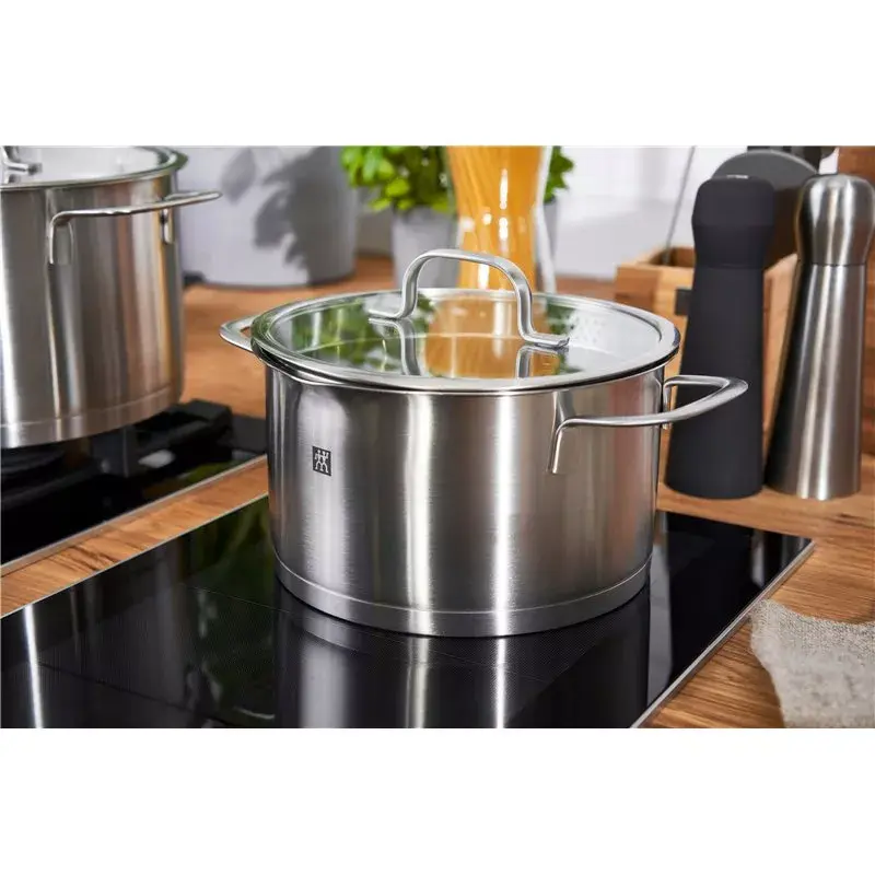 ZWILLING Multi Pot TrueFlow 66920-004-0 — roostevabast terasest pott klaaskaanega, nõudepesumasinakindel ja ahjukindel, sobib halogeenpliitidele