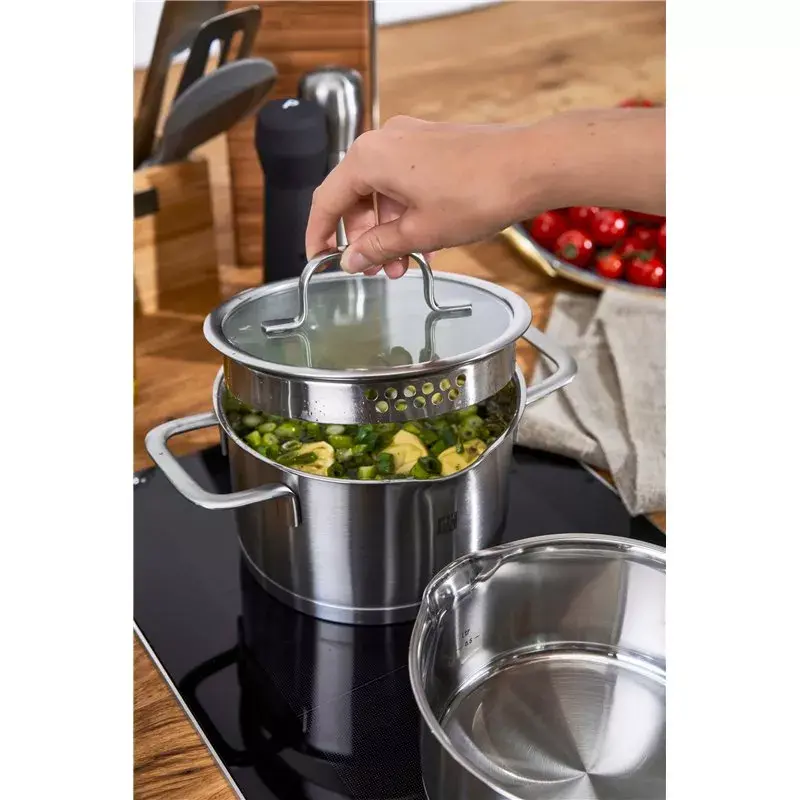 ZWILLING Multi Pot TrueFlow 66920-004-0 — roostevabast terasest pott klaaskaanega, nõudepesumasinakindel ja ahjukindel, sobib halogeenpliitidele