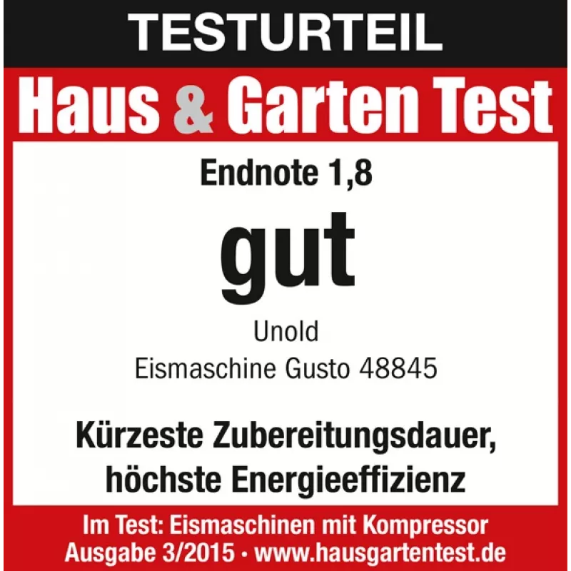 Unold 48845 jäätisemasin Kompressor-jäätisemasin 2 L 180 W Must, Roostevaba teras