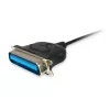 Equip USB-parallel adapterkaabel, must, USB A, Centronics 36, 60 g, 1 tk, 175 mm